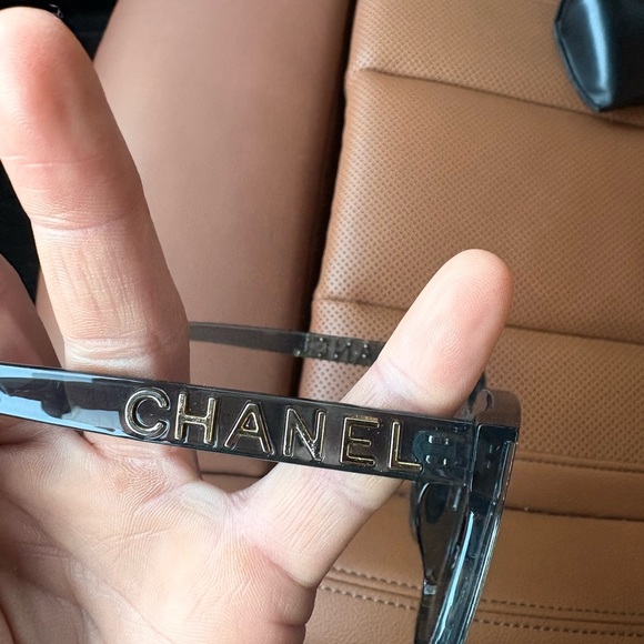 CHANEL Black and Gold Sunglasses - Picture 6 of 12